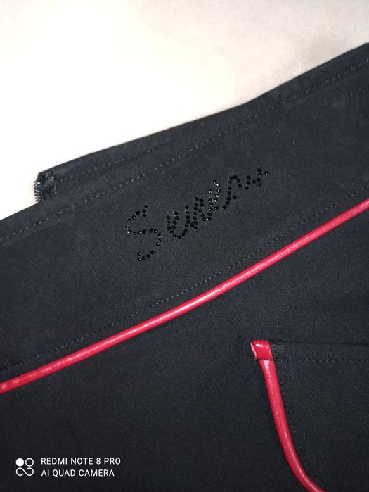 Юбка ,вставка кожа 42р