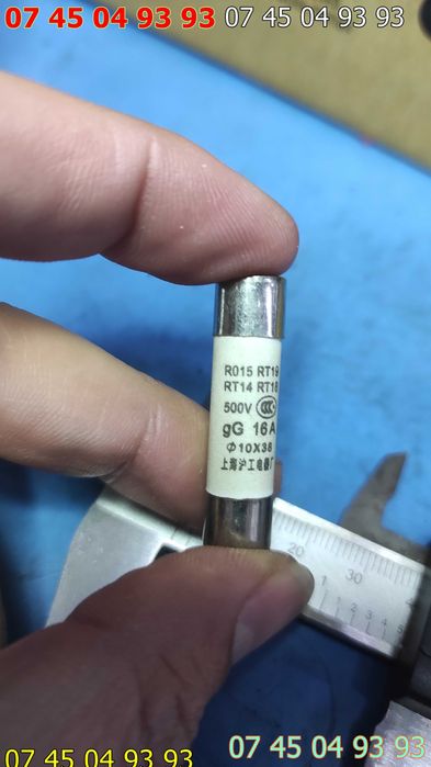 siguranta ceramica cilindrica 10mmx38mm 16A RT14 RT18 RT19 RO15