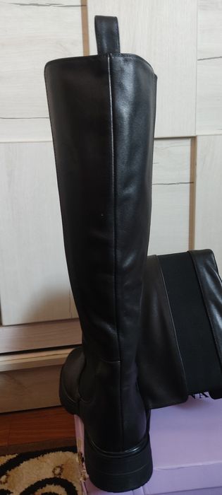 Сапоги длинные теплые