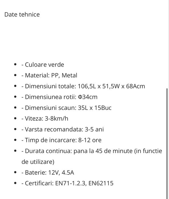 Motocicleta electrica copii