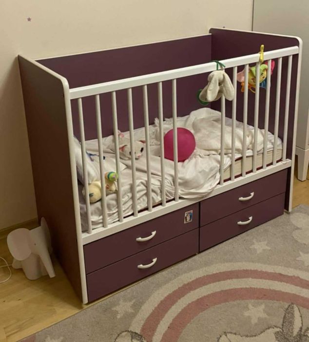 Бебешко легло ,Кошара с Mатрак  BABY Pierre Cardin