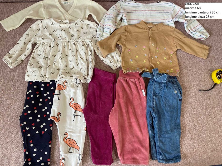 Lot bluza pantaloni bebe copii marime 68 sau 74 iarna primavara