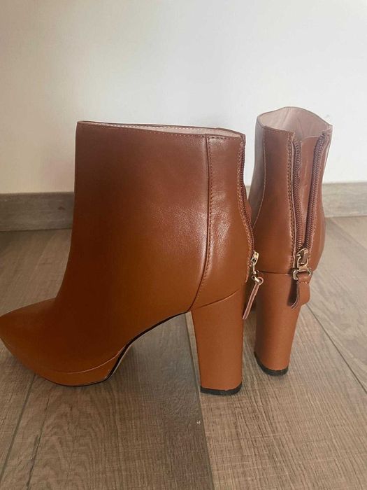 Botine / Ghete noi, piele, 36