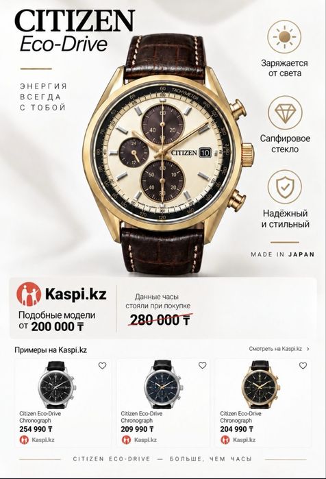 Часы Citizen винтажные