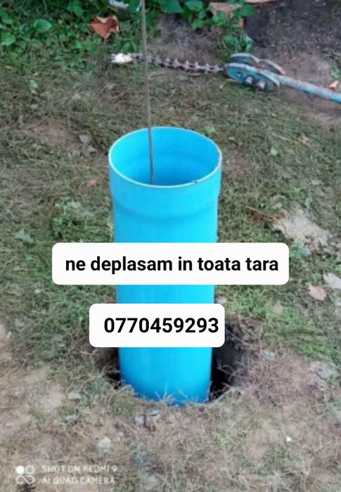 Foraje puțuri denisipări piloni de sustinere