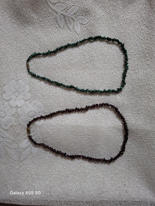 Бусы(гранат,малахит)