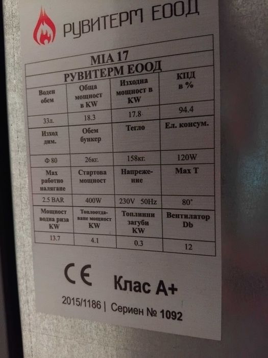 Пелетна камина MIA 17