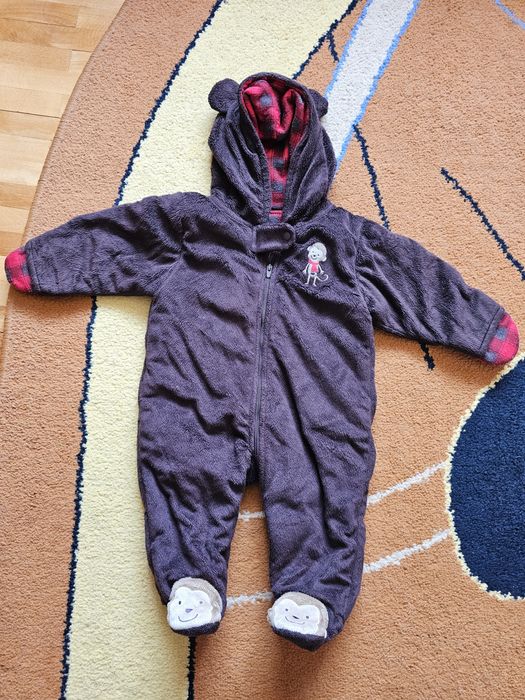 Combinezon/ overall toamna-iarna pentru bebelusi (6 luni), maro