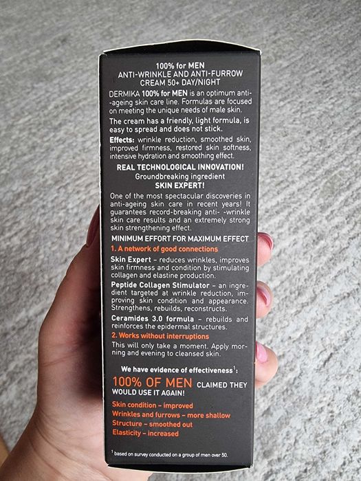 Dermika crema 50 ml, antirid barbati 50+