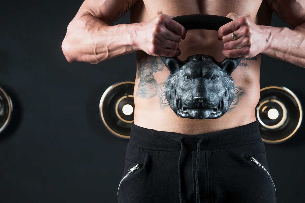 Дизайнерская гиря «ЛЕВ» 16 кг.