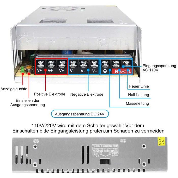 Захранващ блок inShareplus 24 V 15 A 360 W