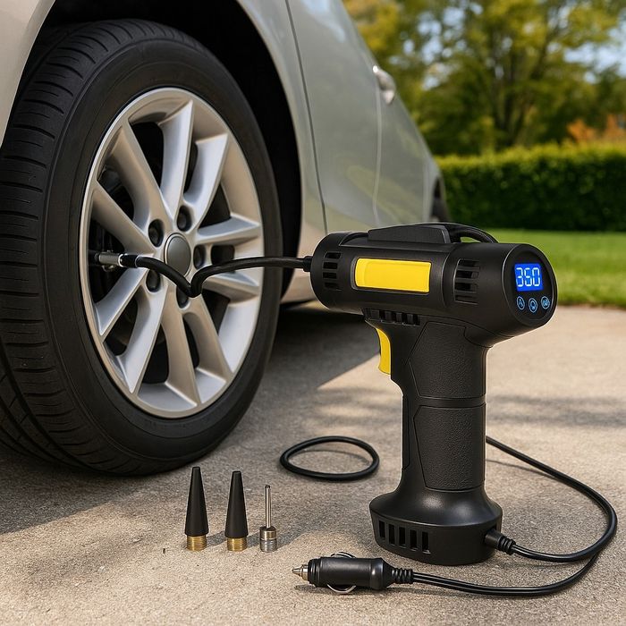 Безжичен дигитален компресор за автомобил