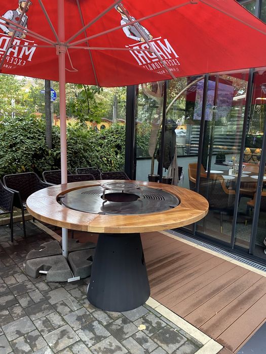 Grătar cu plită rotundă sau hexagonala