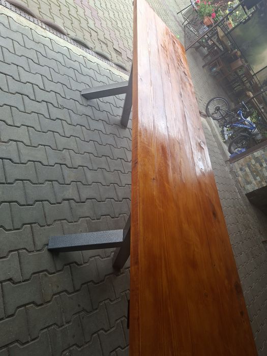 Masa/grătar terasa ,lungime blat 280cm/75 cm lățime și grătar