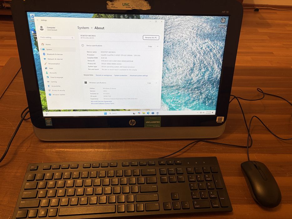 Calculator Aio Hp 19-2235z cu intel i3 4150t ; 8 gb ram