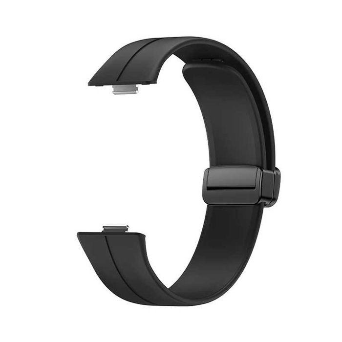 Каишка Silicone Magnet Black Buckle за Huawei Fit 3, Fit 4, Fit 4 Pro