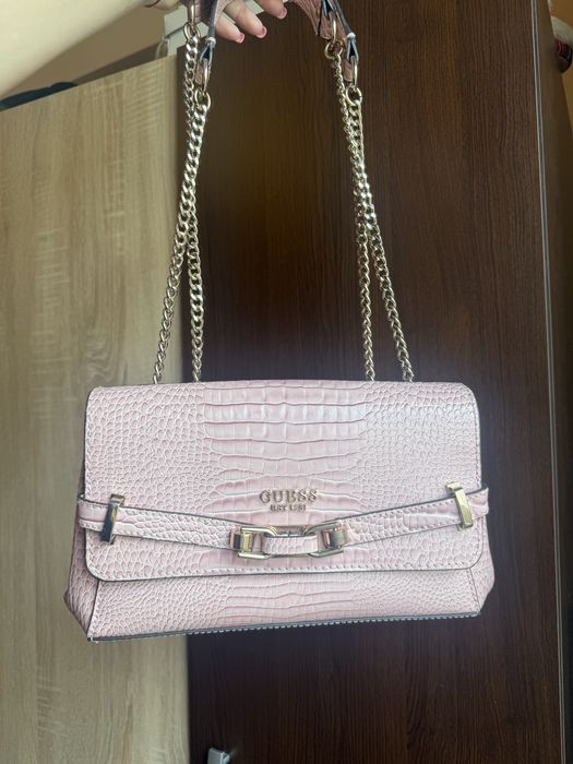 Оригинална чанта guess розова