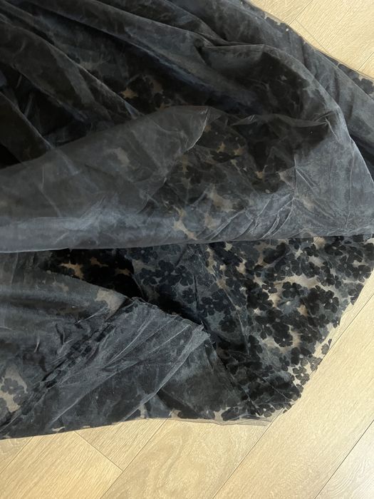 Fusta lunga Zara tull și catifea Xs