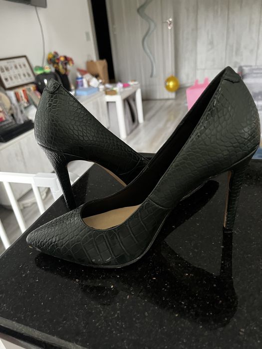 Pantofi stiletto verde inchis marime 38