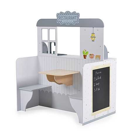Детска дървена кухня и ресторант MONI 2 в 1 +аксесоари