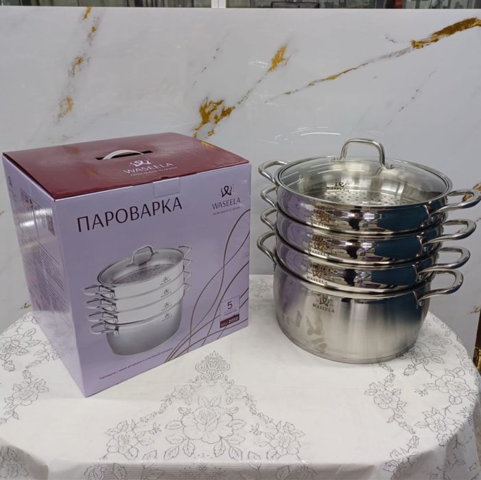 Мантоварка, сервиз чайно-столовый