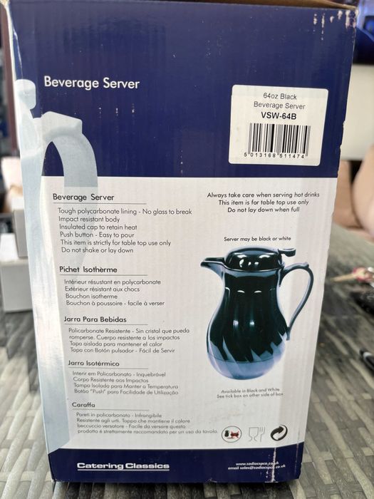 Termos Beverage Server Swirl 64 oz capacitate, izolat, ideal catering