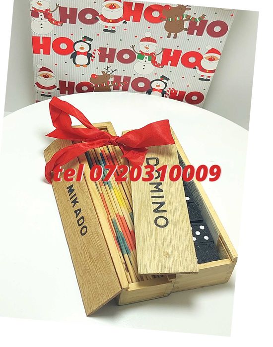 Pachet Craciun  Joc Marocoo mikadoSi Domino  Transport Gratuit
