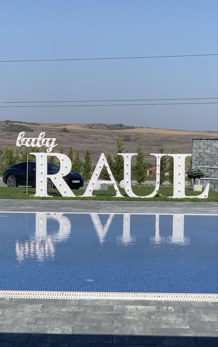 Litere volumetrice luminoase 150 LEI, evenimente, litere luminoase