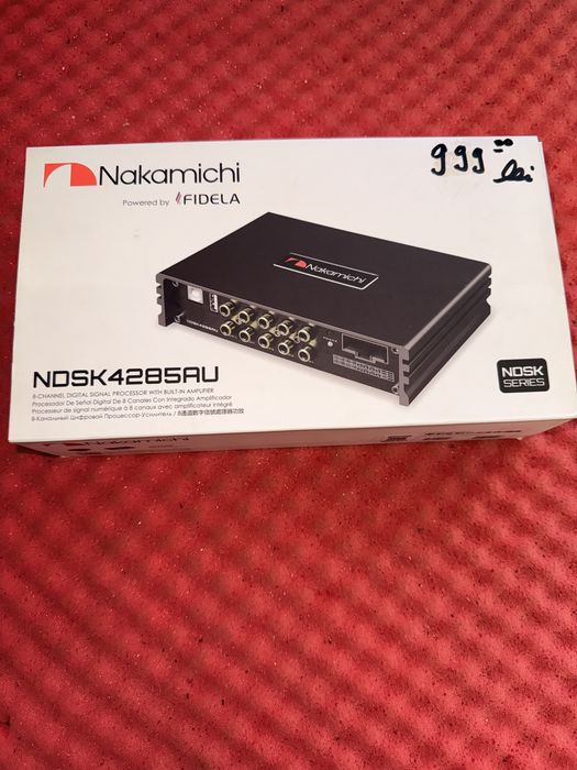 NAKAMICHI Amplificator cu DSP 8 canale, 4 canale amplificate 4X70W, USB, Bluetooth si A2DP