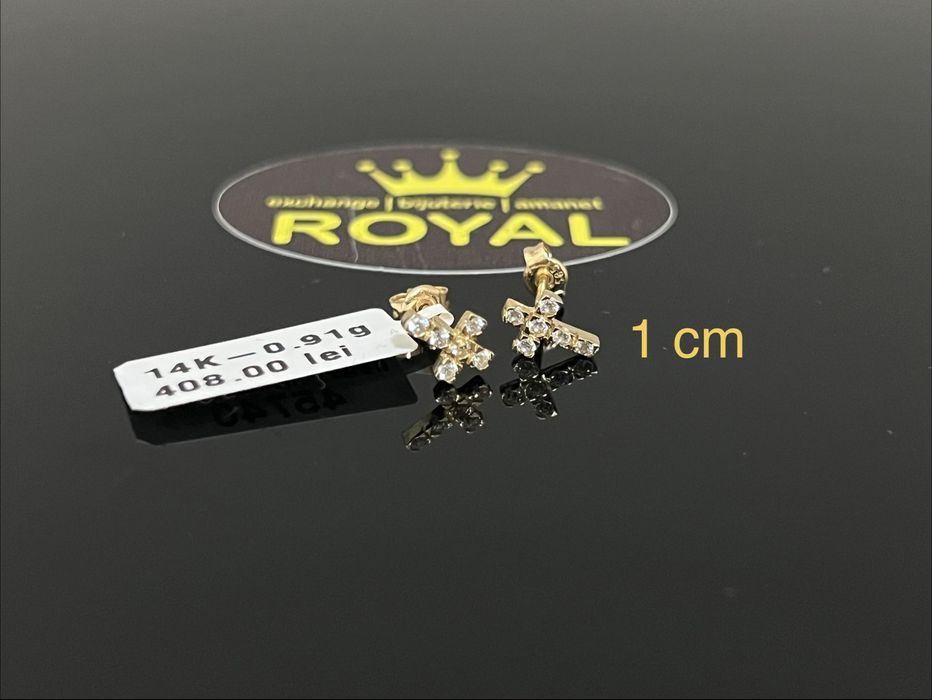 Bijuteria Royal CB : Cercei copil aur 14k 0,91 grame