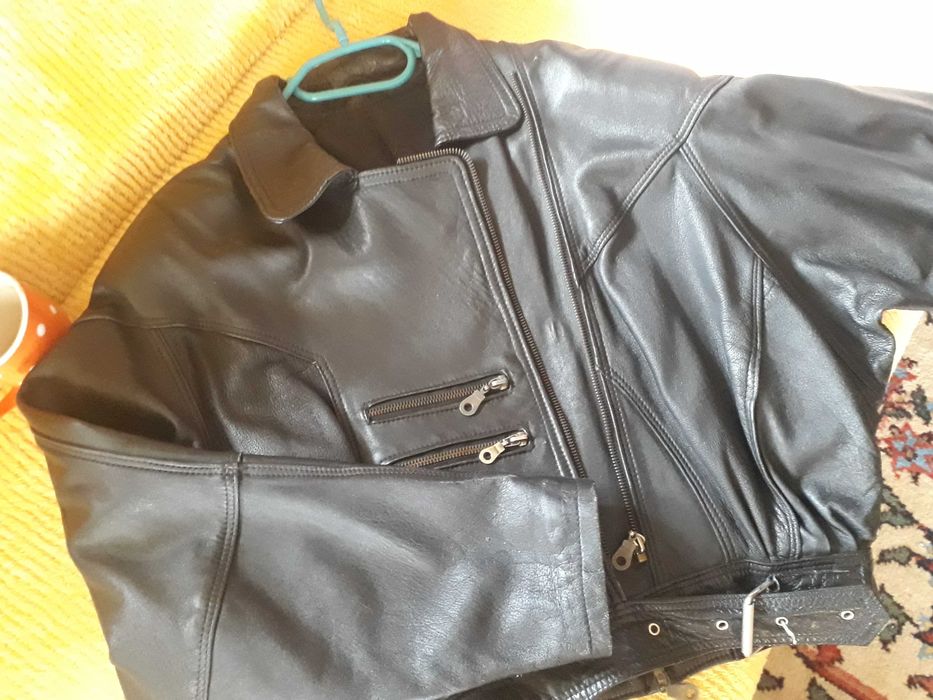 Geaca piele naturala scurta moto