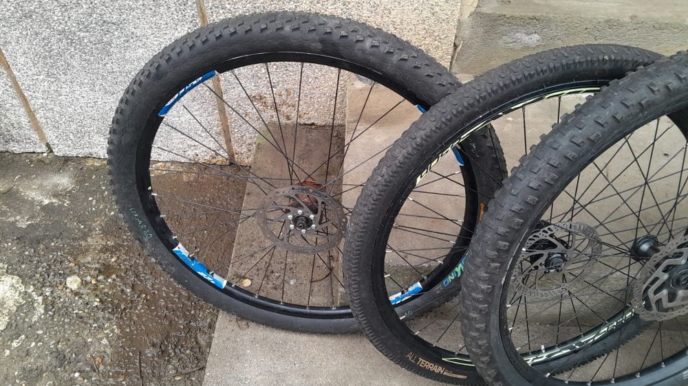 Set roti bicicleta mountainbike 27,5 inchi cu disc frana