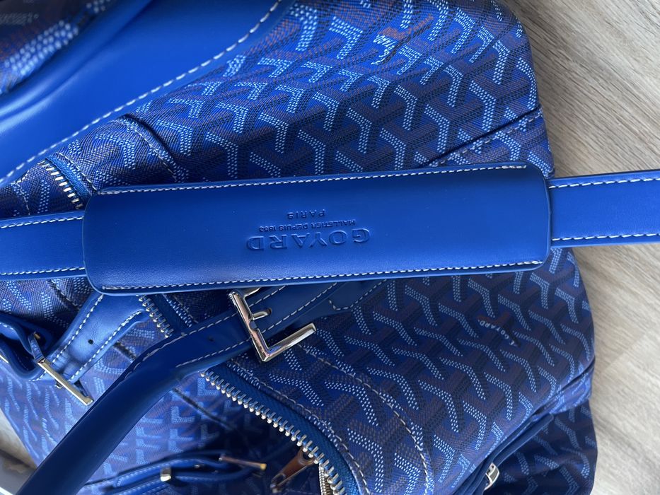 Луксозен син сак Goyard Boeing Duffel