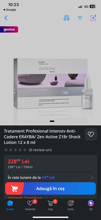 Erayba ZenActive Z18r Shock Lotion – tratament împotriva căderii părului, 12 x 8 ml
