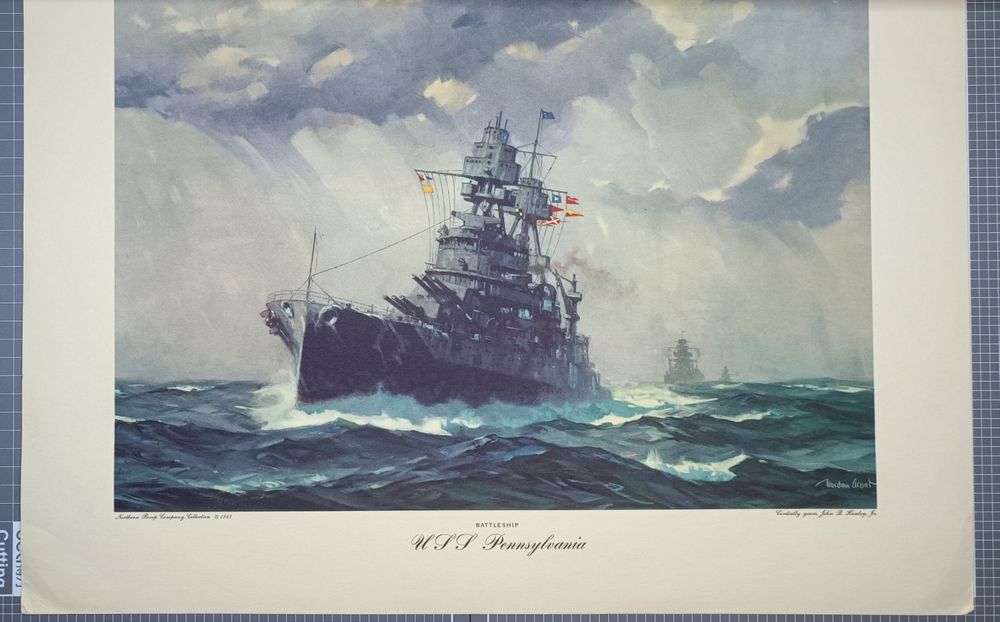 Репродукции морских картин US Navy.  Вторая Мировая Война