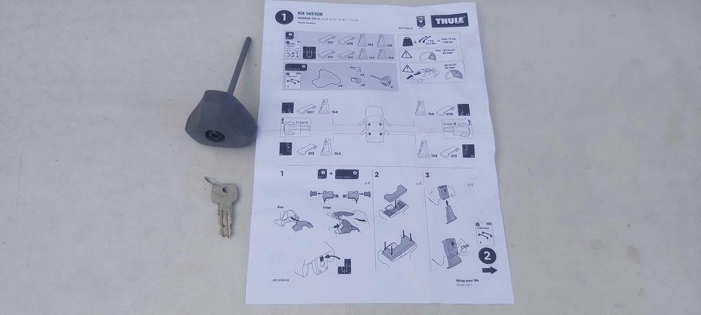 Thule-Хонда CR-V-Honda SR-V-греди-багажник-релси-рейки или кит само