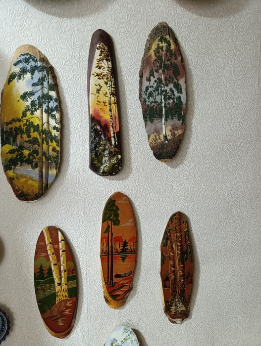 Картины на спиле дерева