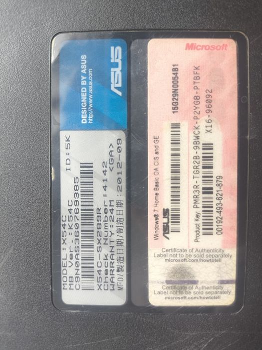 Asus x54c 500гб жесткий диск