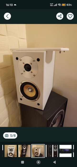 Set  2  Boxe .  Albe.  Auna-Fenton noi 100 de  Wați pe boxă  Super Audio