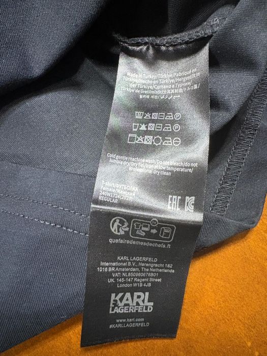 Tricou S Negru Karl Lagerfeld nou nepurtat cu etichetă roz