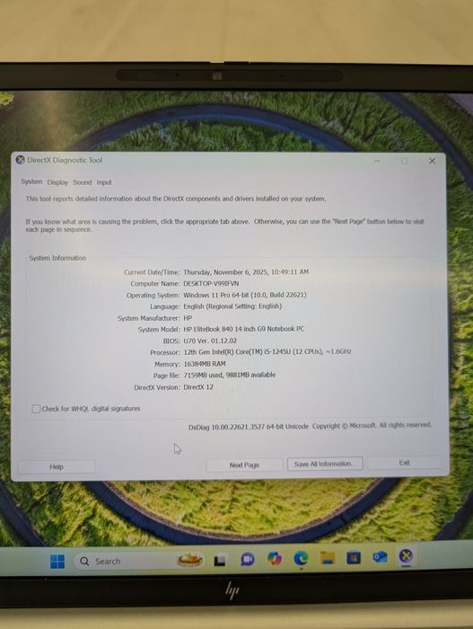 Laptop HP EliteBook 840 14inch G9 Notebook -Nou-