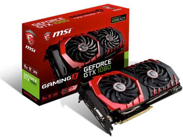 Видеокарта NVIDIA GTX 1080 8 GB GDDR5x MSI Gaming X гаранция 12 месеца