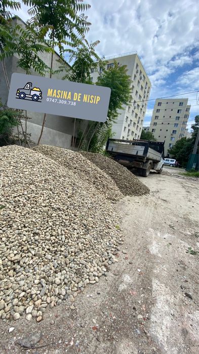 Amestec nisip + piatră, balast, pietriș – ideal pentru betoane/sape