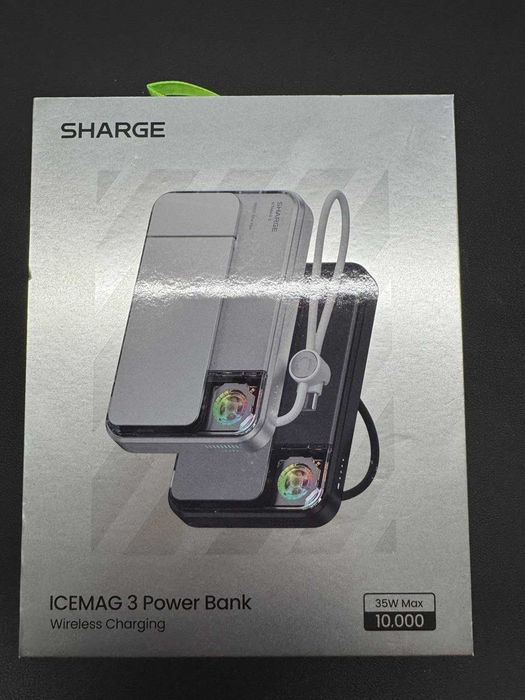 Външна батерия SHARGE ICEMAG 3 Magsafe, 10000mAh, Qi2.2 25W, сребриста