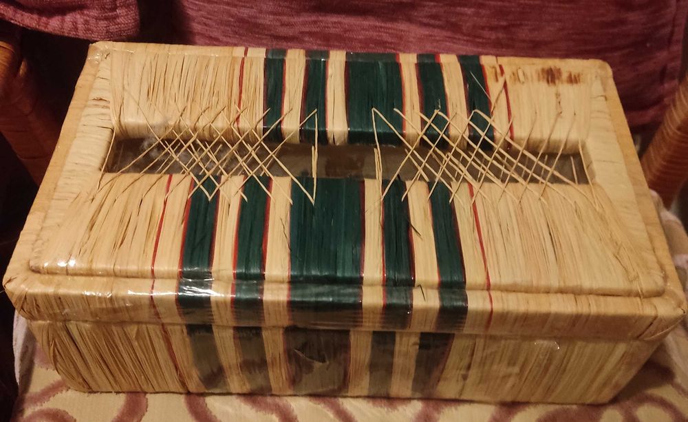Дървени кутии с ратан, нови бамбукови дъски к-кт 6бр.Кутии за вино.