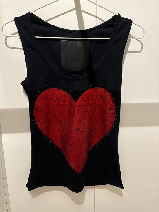 Къс оригинален потник Philipp Plein и кожен елек