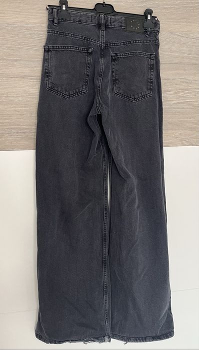 Blugi negri wide leg