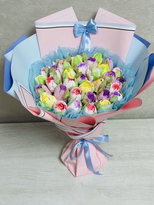 Букет зефирных тюльпанов