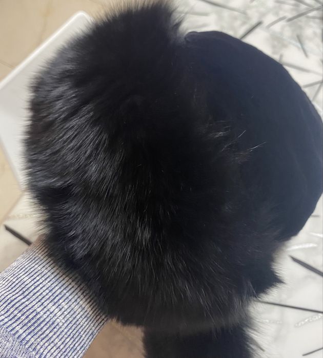 Caciula dama blana naturala