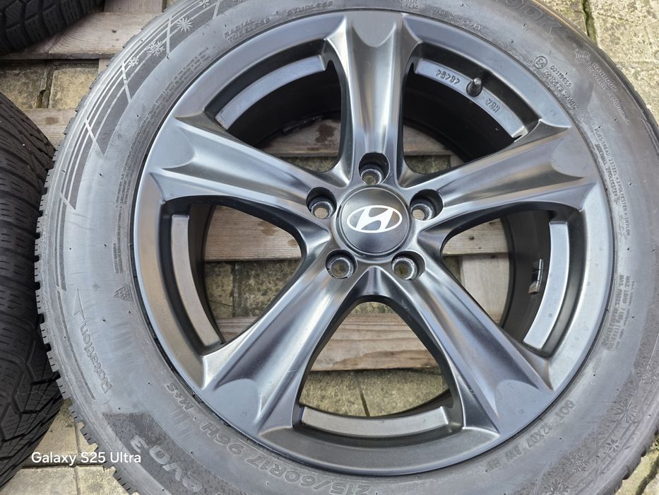 Лети джанти 17ки 5х114.3 Hyundai + зимни гуми 215/60/17 Hankook